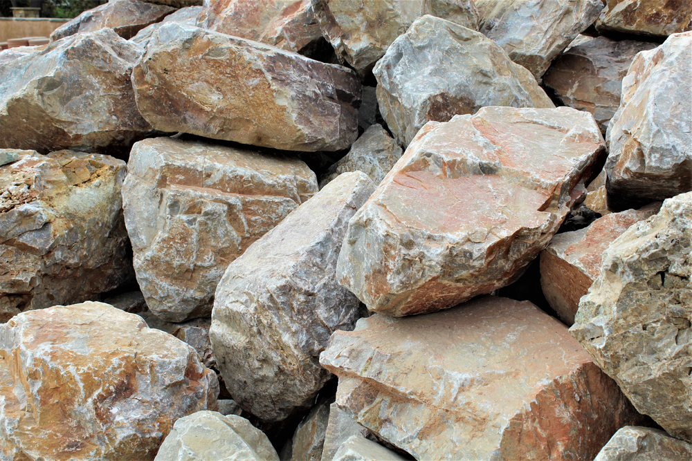 Boulders for boulder wall landscape construction project in Park City, UT